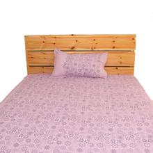 Floral Printed Purple Bedsheet