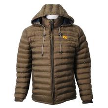 Brown Silicon Hooded Down Jacket