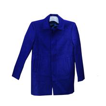 Woolen Long Coat For Men Blue In Color Slim Fit
