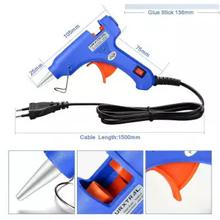 Mini Hot Glue Gun With 40 Pieces Melt Glue Sticks-Blue