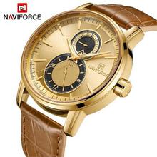 NaviForce Date Function Luxury Golden Chronograph Watch (NF3005)