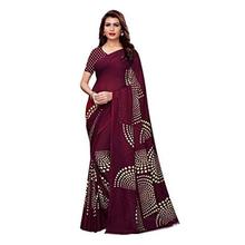 Anni Designer Women's Maroon Color Georgette Printed Saree