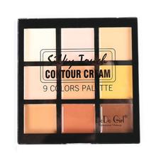 DoDo Girl's 9 Colors Cosmetic Makeup Concealer Foundation Face Cream Contour Kit Concealer Palette Bronzer Make up Corrector