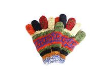 Multicolored Felt Warmer Gloves - Unisex