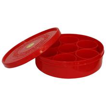 Bagmati Red Plastic Spice Round Box