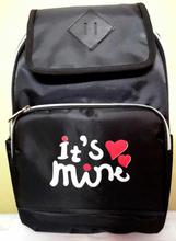 It's Mine Black Backpack for Girls