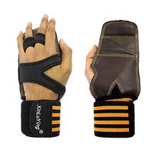 Lining Design Gym Gloves For Men(orange/ black)