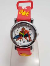 Spiderman Soft Strap Analog Watch with Sticker Book For Kids - Steel