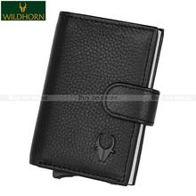 WildHorn Nepal® RFID Protected Genuine Leather Card Holder (Black)