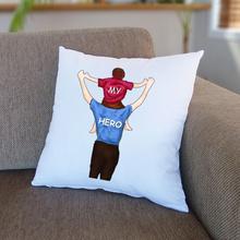 My Hero Printed White Cushion