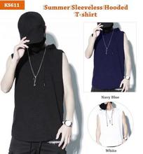 Men’s Summer Sleeveless Hooded Casual T-shirt