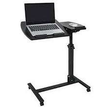 FOLDING PORTABLE LAPTOP DESK TABLE STAND ON CASTORS WHEELS HEIGHT ADJUSTABLE