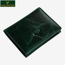 NAPA HIDE® by WildHorn Nepal Genuine Leather RFID Protected Cardholder for Men( NPH Green Crunch )