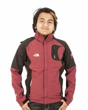 Men's Maroon Black Windproof Jacket