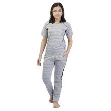 Knitted Cotton Sports Summer T-Shirt & Trouser Set For Women