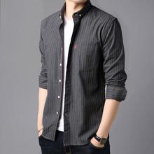 New long-sleeved striped casual fashion men's shirt