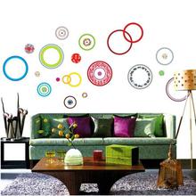 Retro Circle Ring Wall Stickers