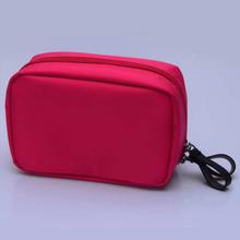 Small Double Ziper Cosmetic Bag(Color May Vary)