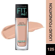 Maybelline New York Fit Me Matte+Poreless Liquid Foundation 125 Nude Beige 30ml