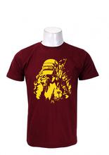 Wosa - Pubg fire print Maroon Printed T-shirt For Men