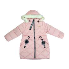 Light Pink Windproof Hooded Jacket For Girls