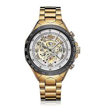 SEWOR SEW053 Automatic Mechanical Analog Watch For Men - White/Golden