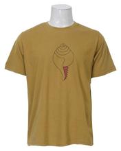 Sonam Gears Mustard Conch Shell Printed T-Shirt For Men - #819