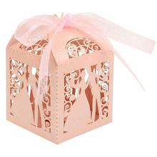 50 Pcs/Lot Mr & Mrs Wedding Candy Box Sweets Gift Favor Boxes with