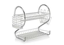 Chrome Kitchen Dish Cup Drying Rack Drainer Dryer Tray Cutlery Holder Organizer - S Rack