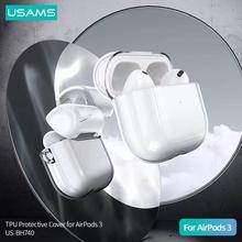 USAMS Clear Case for Airpods 3 Case Clear 2021 Protective Case for Airpods 3rd Generation with Keychain-Clear