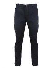 Dark Grey Cotton Solid Chinos For Men