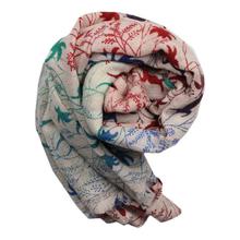 Multicolored Floral Print Pashmina Shawl For Women