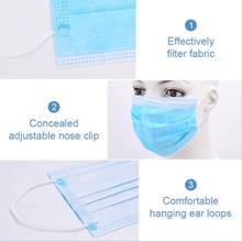 Pack Of 50pcs Blue Disposable Face Mask