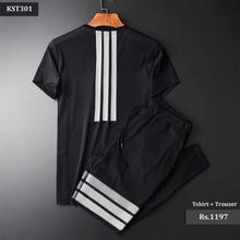 Men Fashion T-shirt and Trouser Set