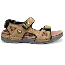 Brown Side Stitched Sandal For Men