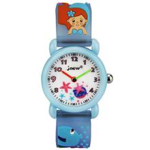 Kids Cartoon Watch Cute Waterproof Wristwatch With 3D Mermaid Silicone Band