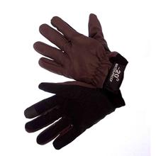 Plain Fancy Winter Gloves With Fur Inside Brown