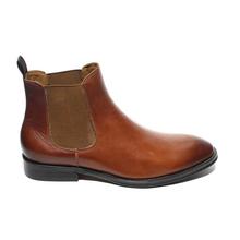 Brown Solid Chelsea Ankle Boot For Men