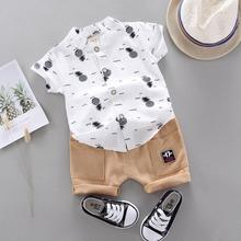 Baby Boy Summer Suit T-shirt + Short Sleeve Pineapple Shorts