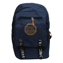 Blue Front Zip Designed Backpack - Unisex