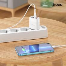 HOCO Easy Charge 3-Port Digital Display Charger Set Lightning C93A