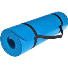 NBR Yoga Mat  10 MM Anti Skid Yoga Mat With Carry Strap-Color May Vary