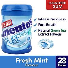 Mentos Pure Fresh Gum, Bottle, Fresh Mint Flavour, 54.6 g