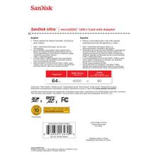 SanDisk 64GB Ultra UHS-I microSDXC Memory Card (Class 10)