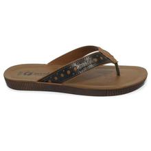 aeroblu Brown/Black Dotted Slippers For Men - VD29