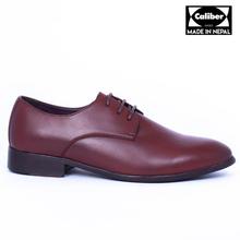 Caliber Shoes Wine Red Lace-up Formal Shoes For Men (554C)