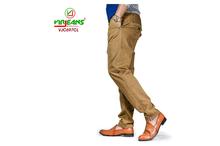 Virjeans Stretchable Oversize Cotton Chinos Pant Caramel- (VJC 697)