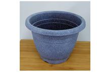 Plastic Flower Pot Stone Painted-Large