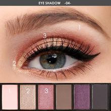 FOCALLURE 6 Colors Eyeshadow Palette Glamorous Smokey