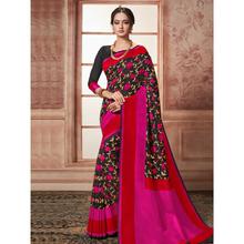 Stylee Lifestyle Black Banarasi Silk Jacquard Saree (1776)